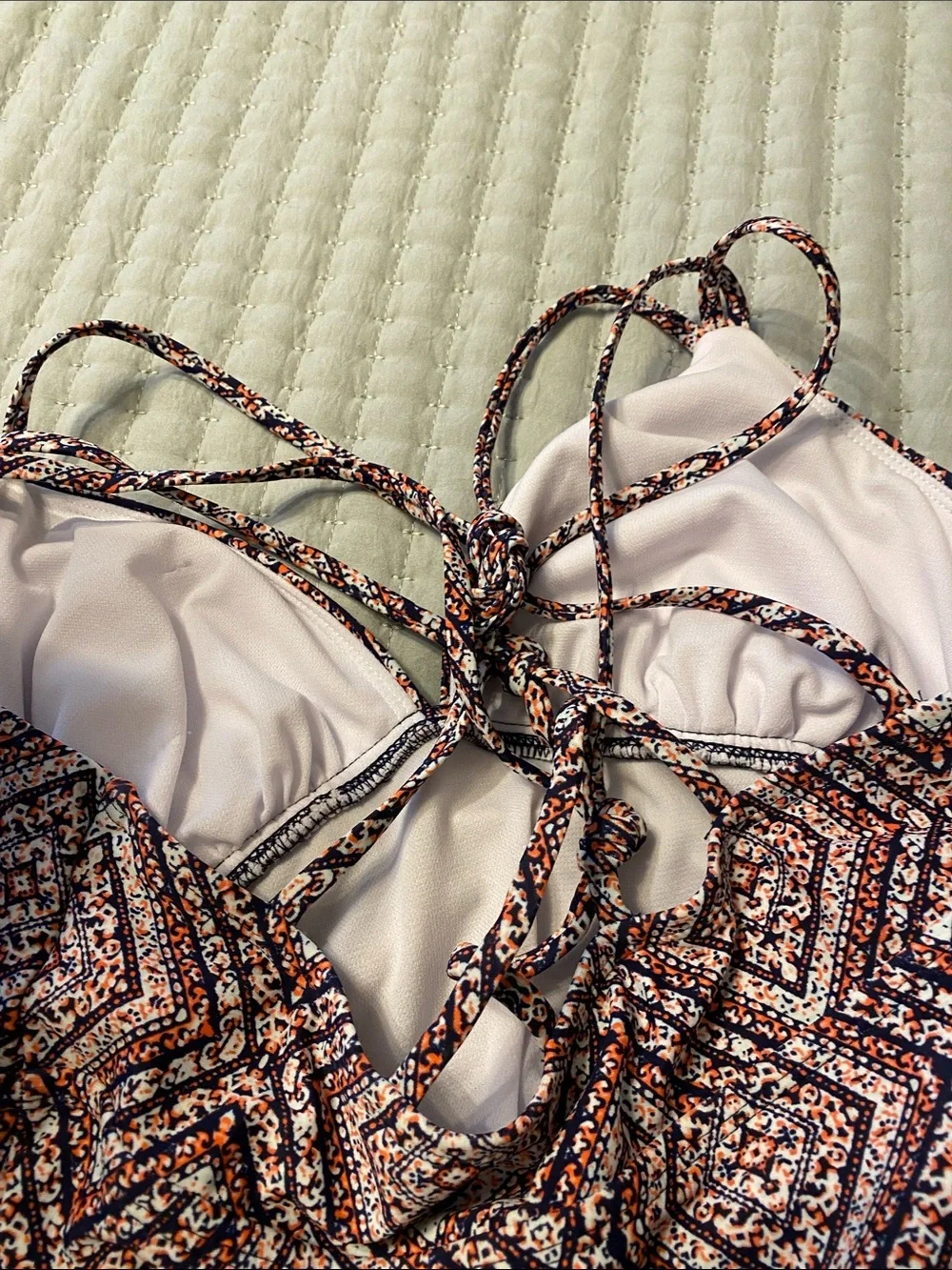 Kona Sol High Coverage One Piece Bathing Suit NWOT Multicolored Size Small.